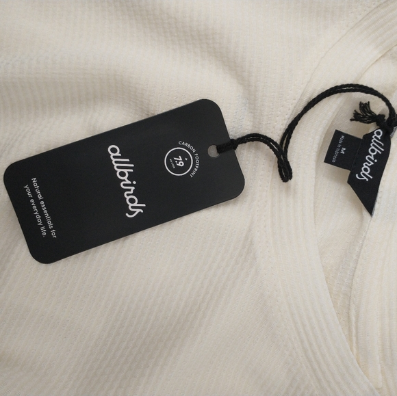 Allbirds ivory white active wear running yoga top M - Picture 8 of 8